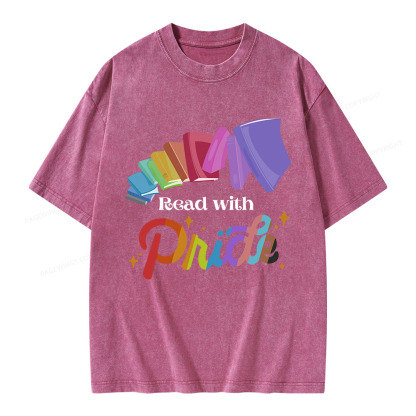 Pagewings Read with Pride Unisex Washed T-shirt