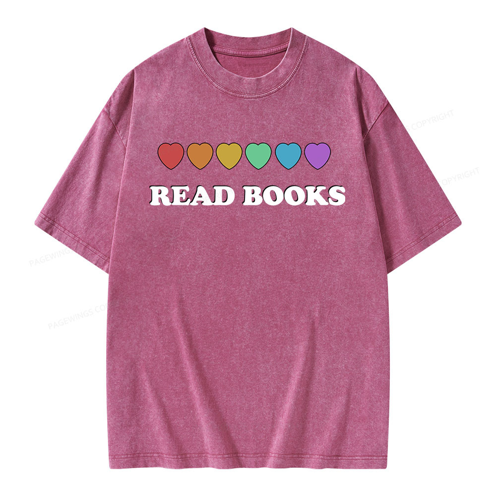 Pagewings Read Books Unisex Washed T-shirt