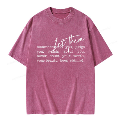 Pagewings Let them Unisex Washed T-shirt