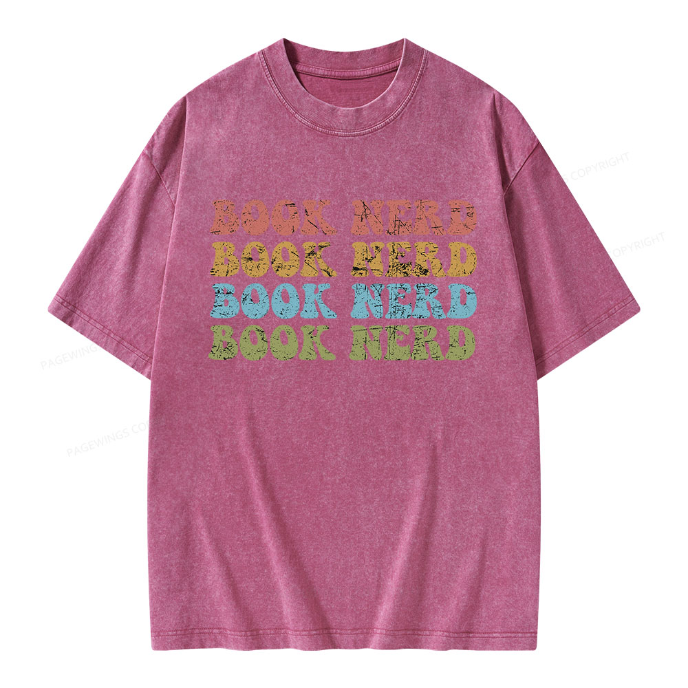 Pagewings Book Nerd Unisex Washed T-shirt
