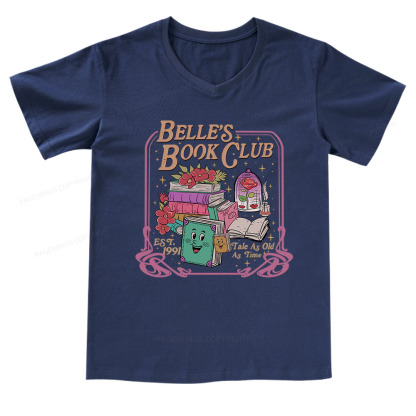 Pagewings Belle's Book Club V-neck T-shirt