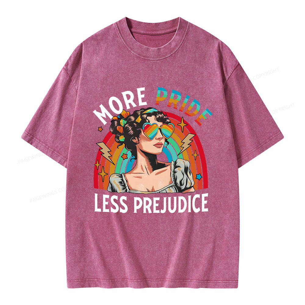 Pagewings More Pride Less Prejudice Unisex Washed T-shirt