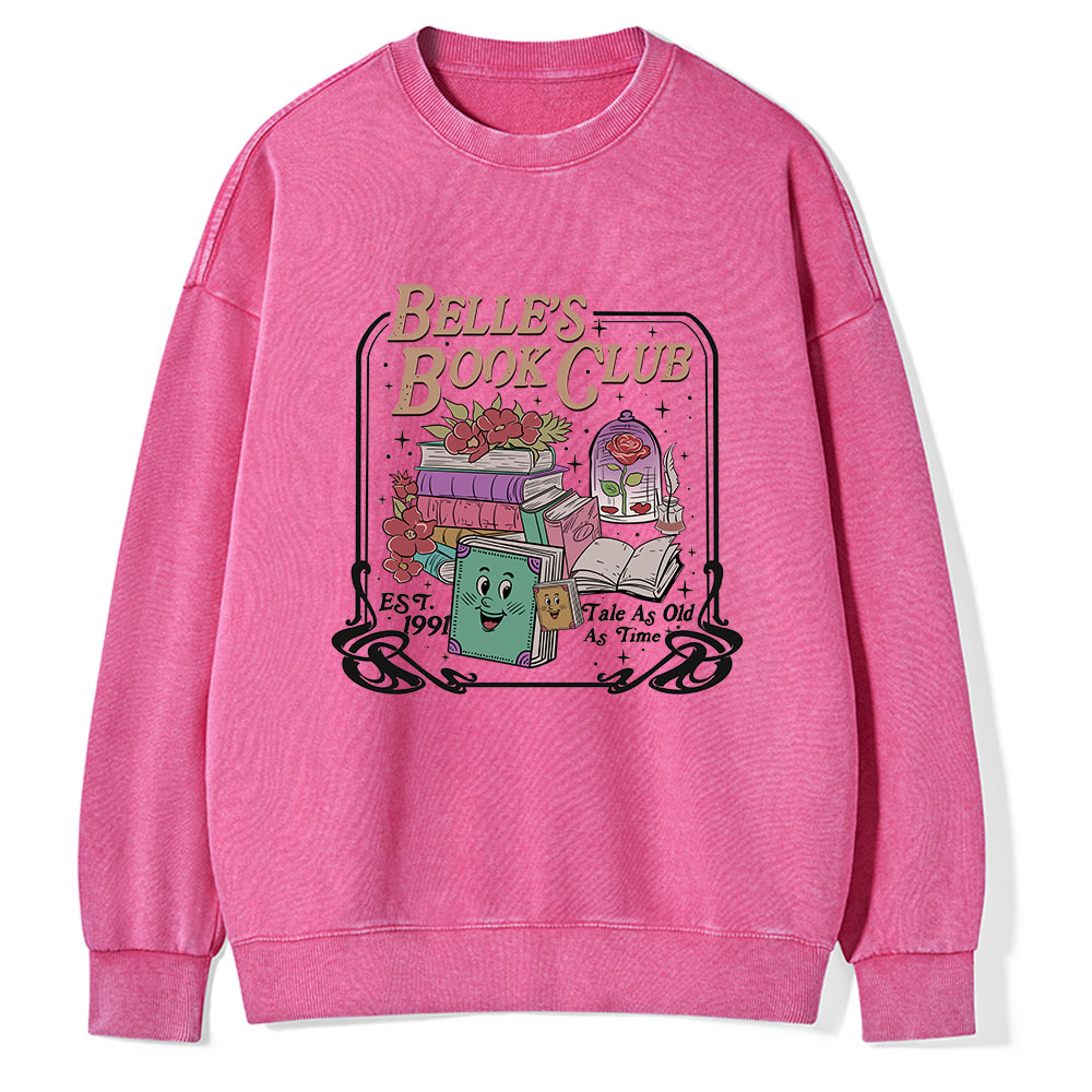 Pagewings Belle's Book Club Unisex Washed Sweatshirt