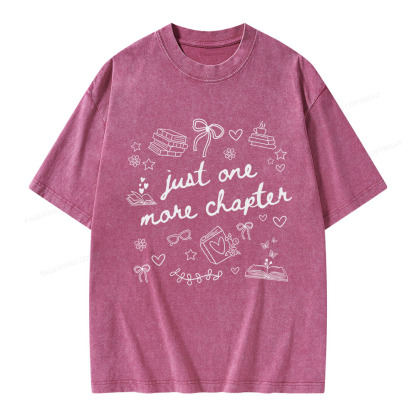 Pagewings Just One More Chapter Unisex Washed T-shirt