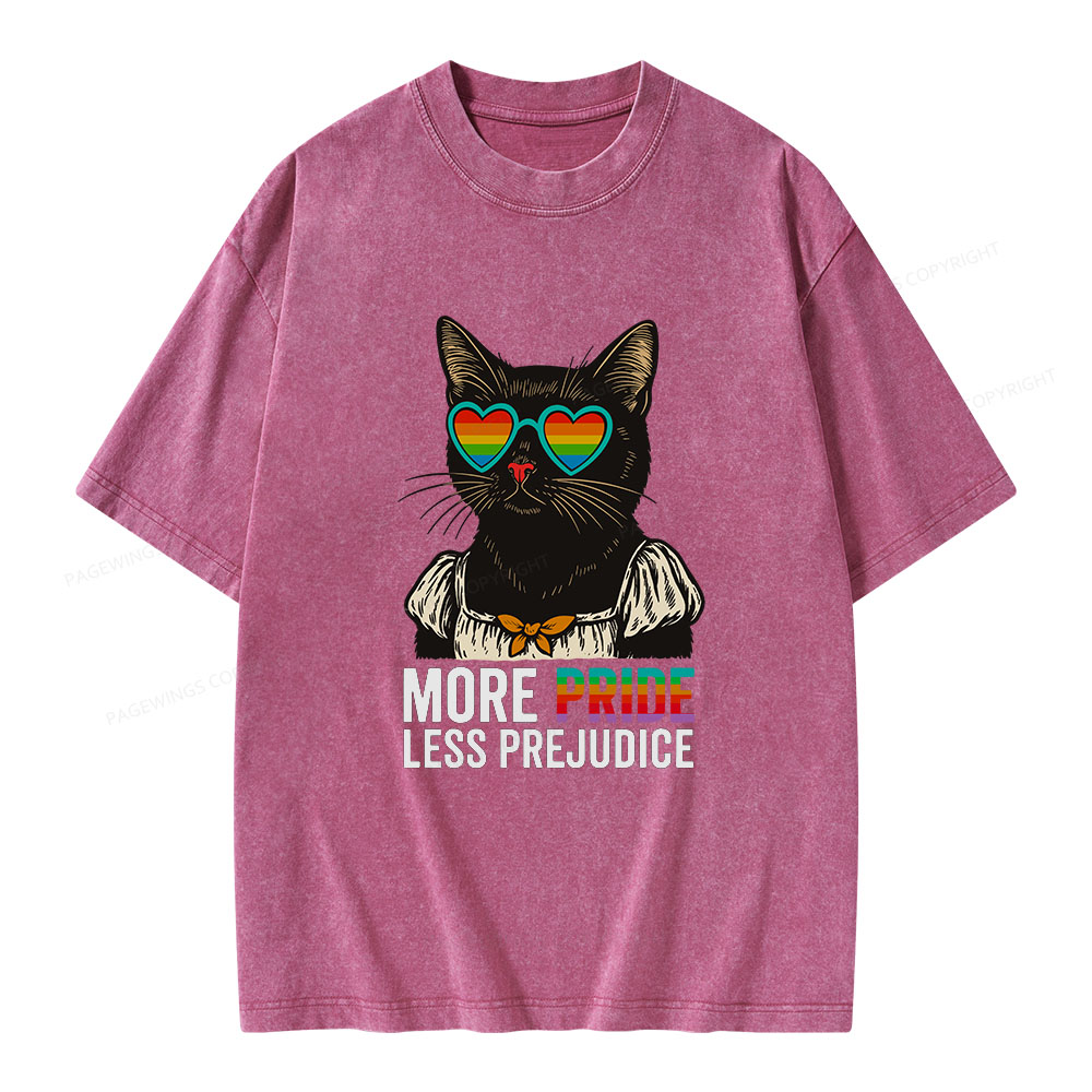 Pagewings More Pride Less Prejudice Unisex Washed T-shirt