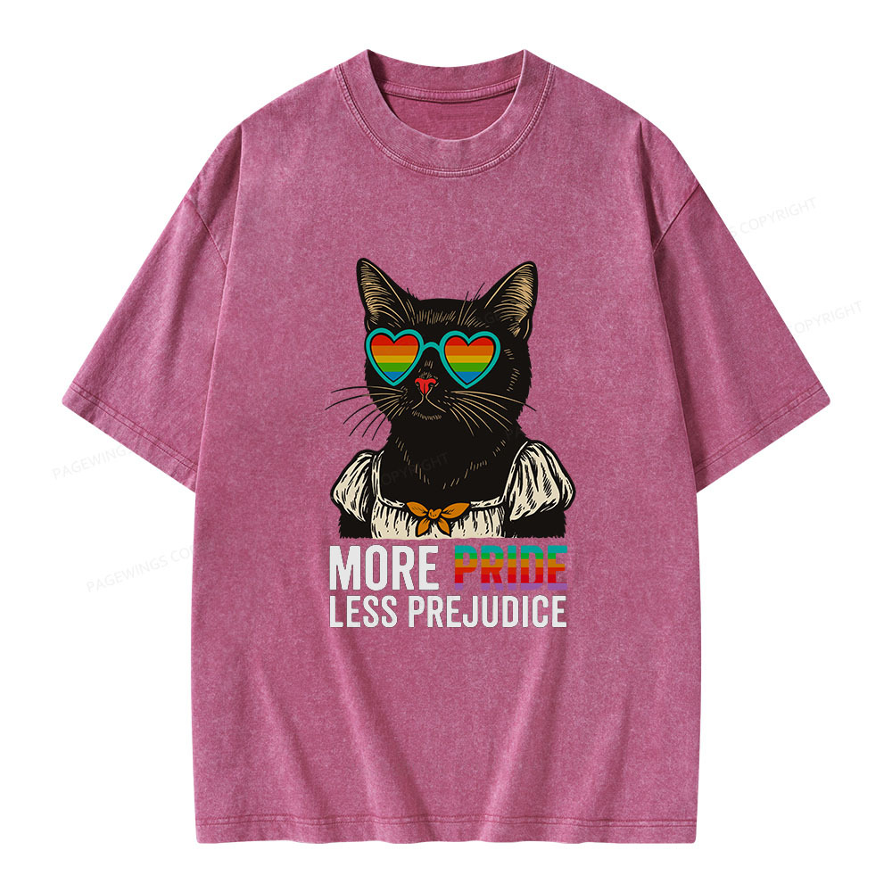 Pagewings More Pride Less Prejudice Unisex Washed T-shirt