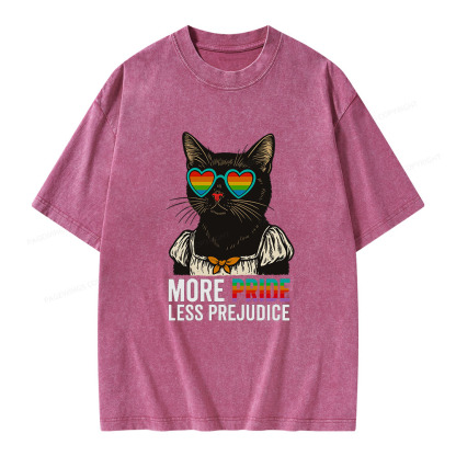 Pagewings More Pride Less Prejudice Unisex Washed T-shirt