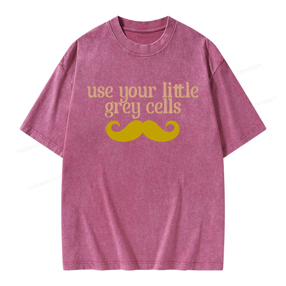 Pagewings Use Your Little Grey Cells Unisex Washed T-shirt