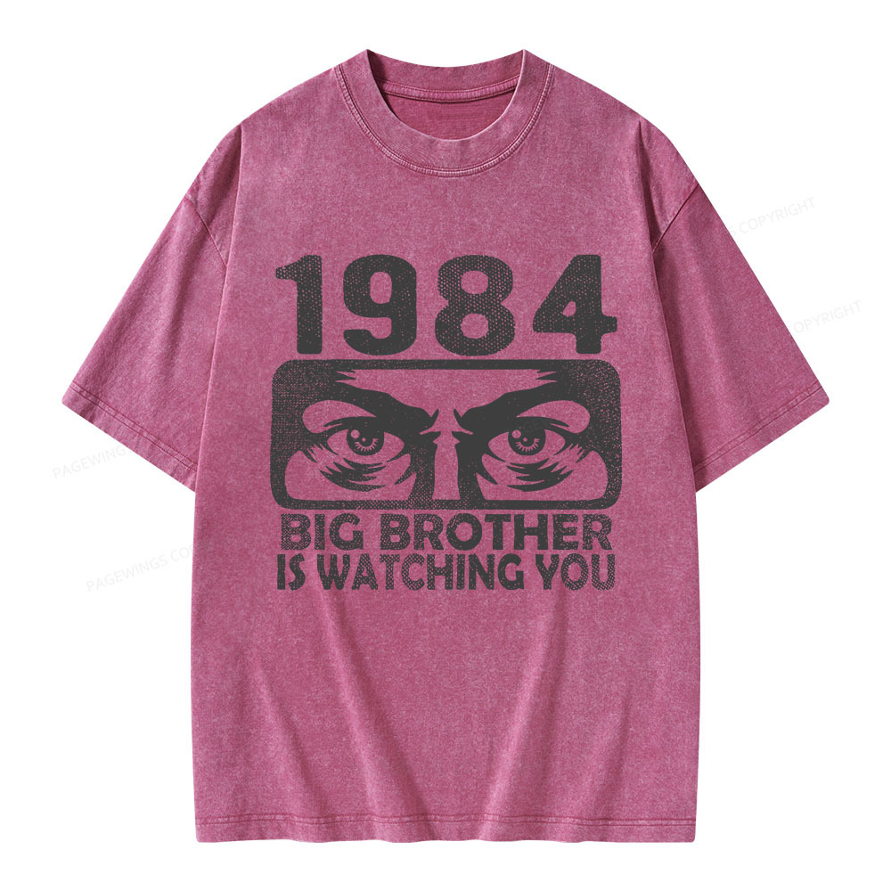 Pagewings Big Brother is Watching You Unisex Washed T-shirt