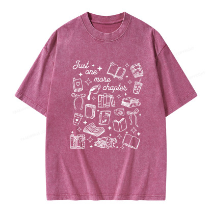 Pagewings Just One More Chapter Unisex Washed T-shirt