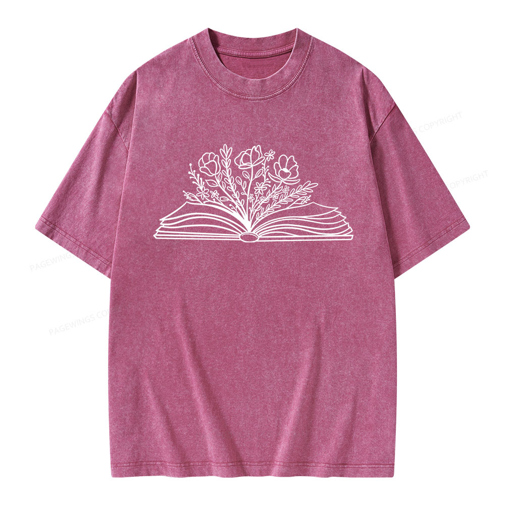 Pagewings Reading Book Unisex Washed T-shirt