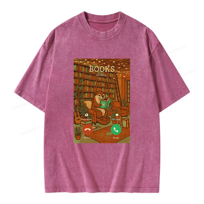 Pagewings Books Are Calling... Unisex Washed T-shirt