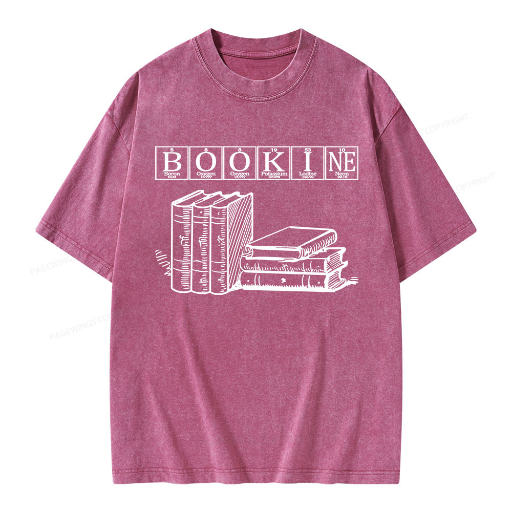 Pagewings Bookine Boron Oxygen Unisex Washed T-shirt