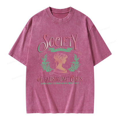 Pagewings Society Of Obstinate Headstrong Girls Jane Unisex Washed T-shirt