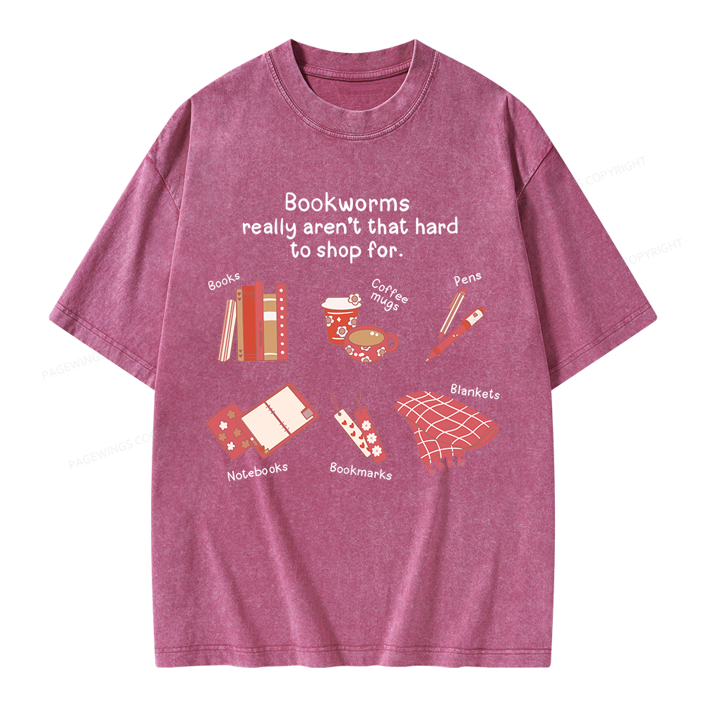 Pagewing Bookworms Really Aren't That Hard To Shop For Unisex Washed T-shirt