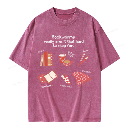 Pagewing Bookworms Really Aren't That Hard To Shop For Unisex Washed T-shirt