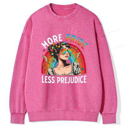 Pagewings More Pride Less Prejudice Unisex Washed Sweatshirt