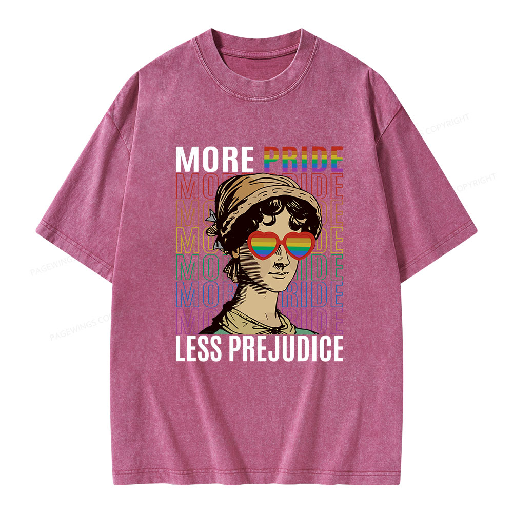 Pagewings More Pride Less Prejudice Love Unisex Washed T-shirt