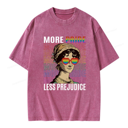 Pagewings More Pride Less Prejudice Love Unisex Washed T-shirt
