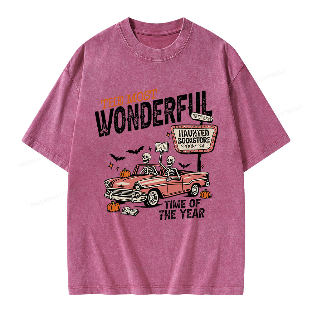 Pagewings The Most Wonderful Unisex Washed T-shirt