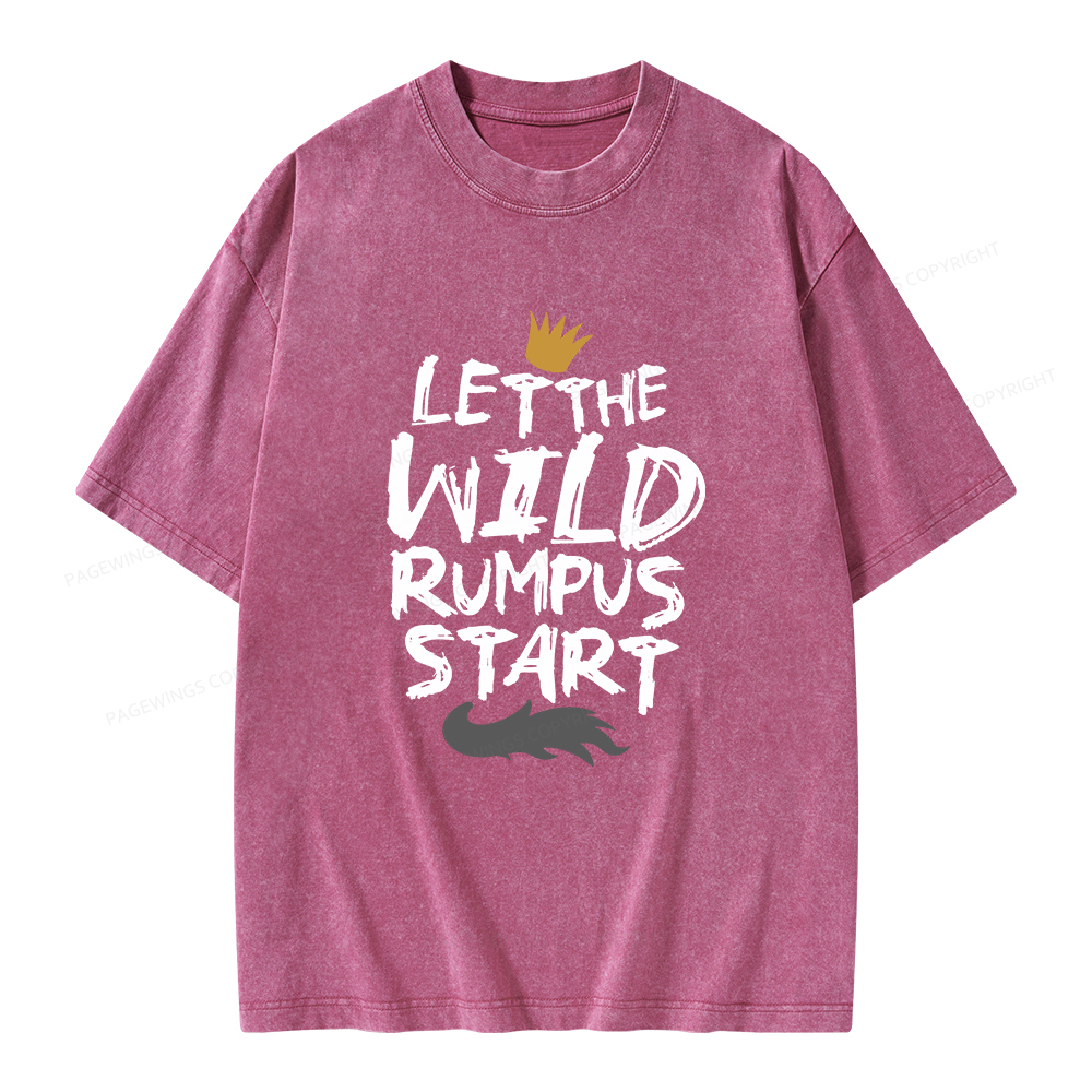 Pagewings Let the Wild Rumpus Start Unisex Washed T-shirt