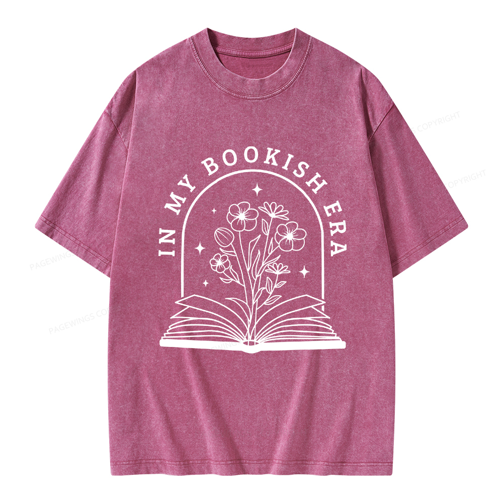 Pagewings In My Bookish Era Books Unisex Washed T-shirt
