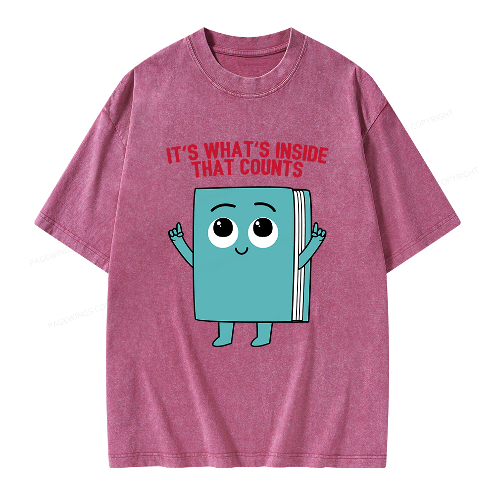 Pagewings It's What's Inside That Counts Unisex Washed T-shirt