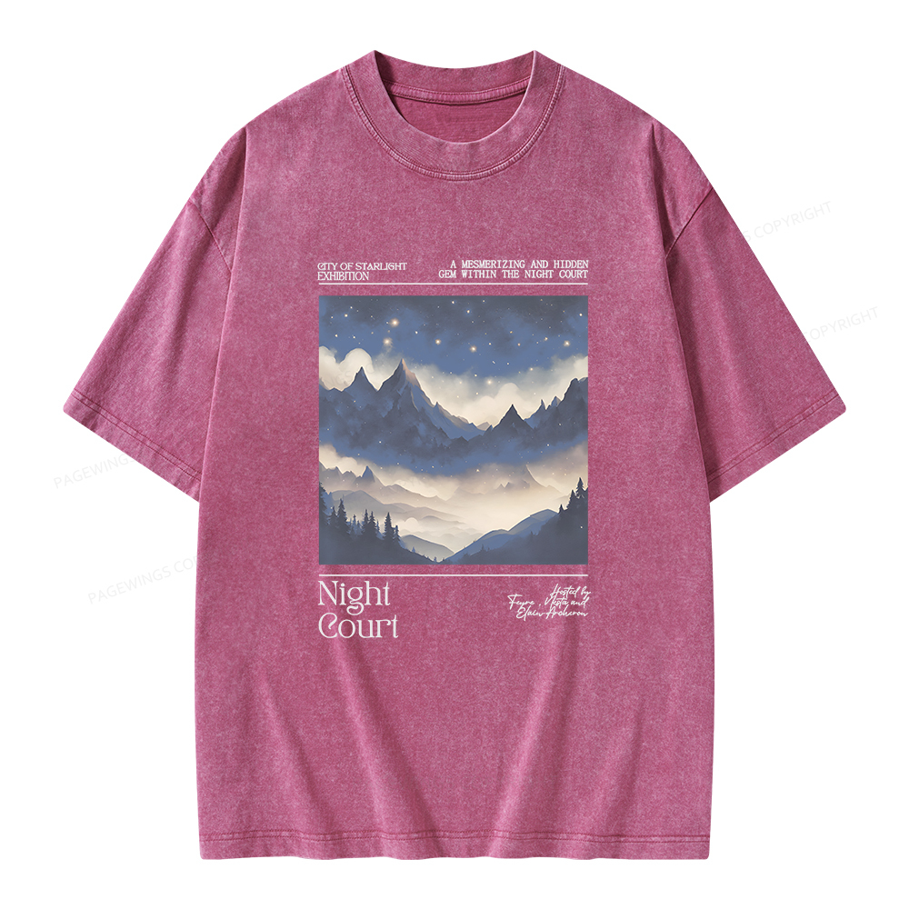 Pagewings Night Court Unisex Washed T-shirt