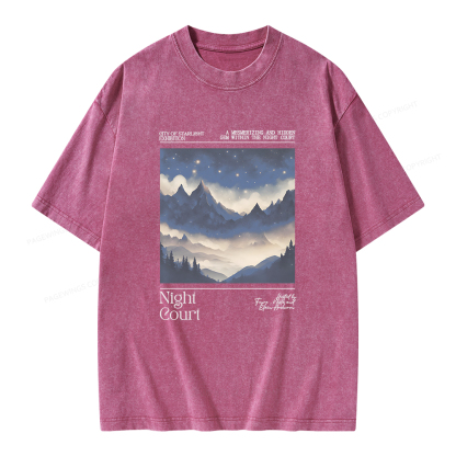 Pagewings Night Court Unisex Washed T-shirt