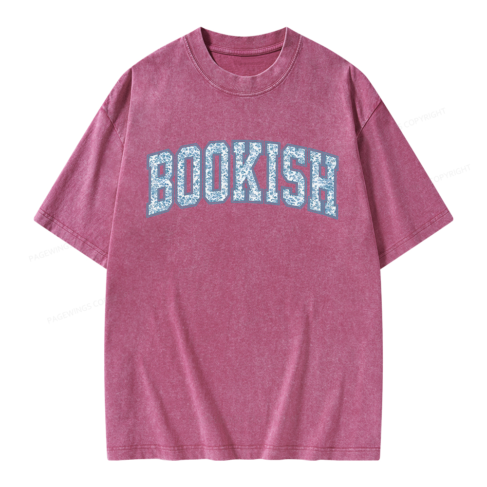 Pagewings Bookish Book Lover Unisex Washed T-shirt