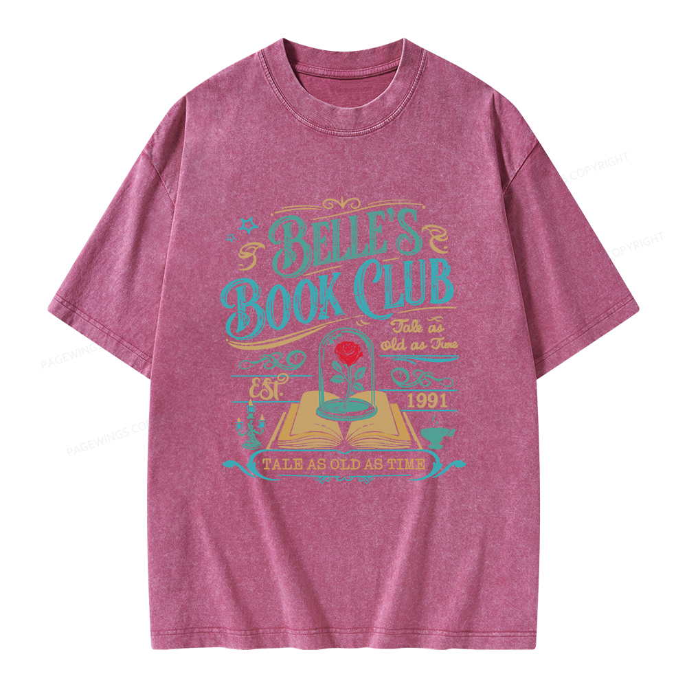 Pagewings Belle‘s Book Club Unisex Washed T-shirt