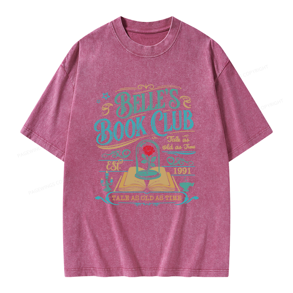 Pagewings Belle‘s Book Club Unisex Washed T-shirt