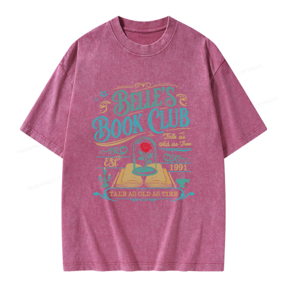 Pagewings Belle‘s Book Club Unisex Washed T-shirt