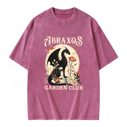 Pagewings Abraxos Flower Garden Club Unisex Washed T-shirt