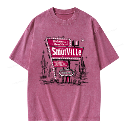 Pagewings Welcome To Smutville Unisex Washed T-shirt
