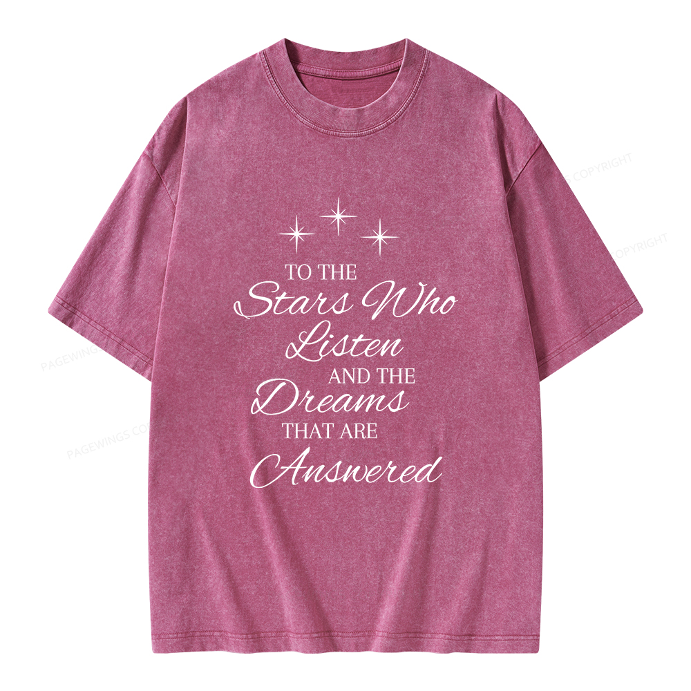 Pagewings To The Stars Who Listen Unisex Washed T-shirt