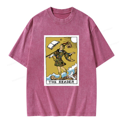 Pagewings Bookish Tarot--The Reader Unisex Washed T-shirt
