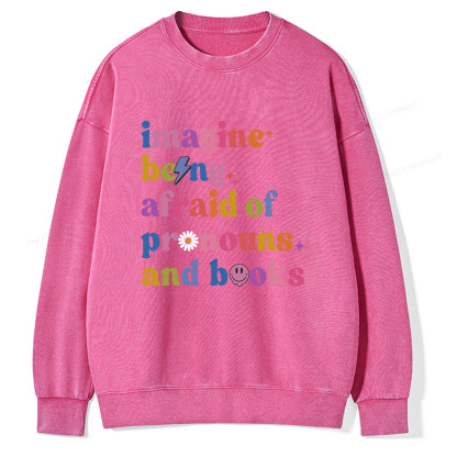 Pagewings Queer Book Club Unisex Washed Sweatshirt