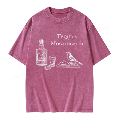 Pagewings Tequila Mockingbird Unisex Washed T-shirt