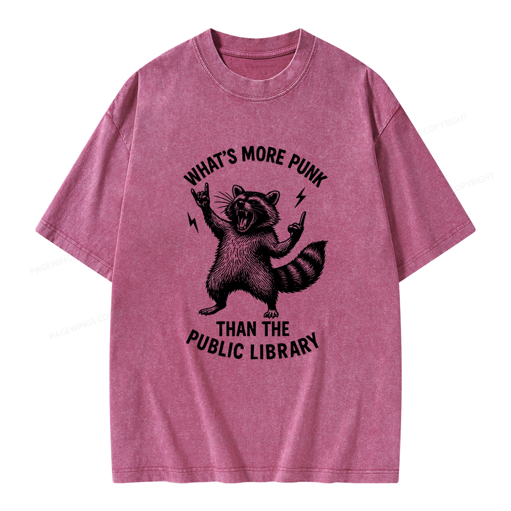Pagewings What’s More Punk Than The Public Library Unisex Washed T-shirt