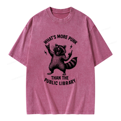 Pagewings What’s More Punk Than The Public Library Unisex Washed T-shirt