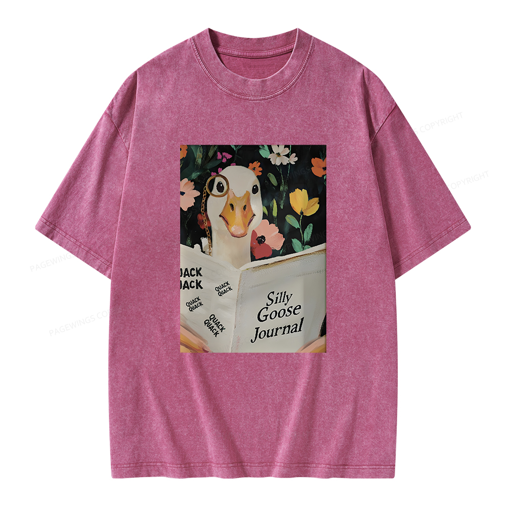 Pagewings Silly Goose Journal Unisex Washed T-shirt
