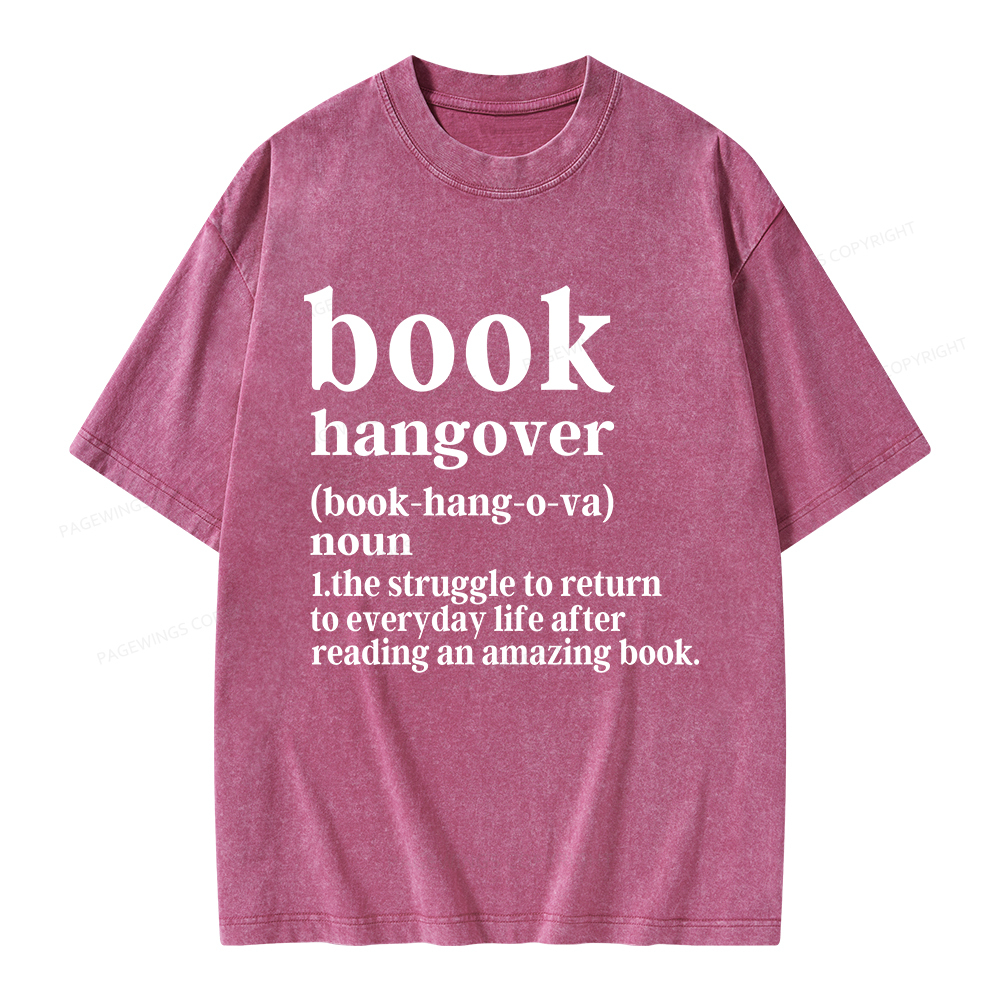 Pagewings Book Hangover Unisex Washed T-shirt