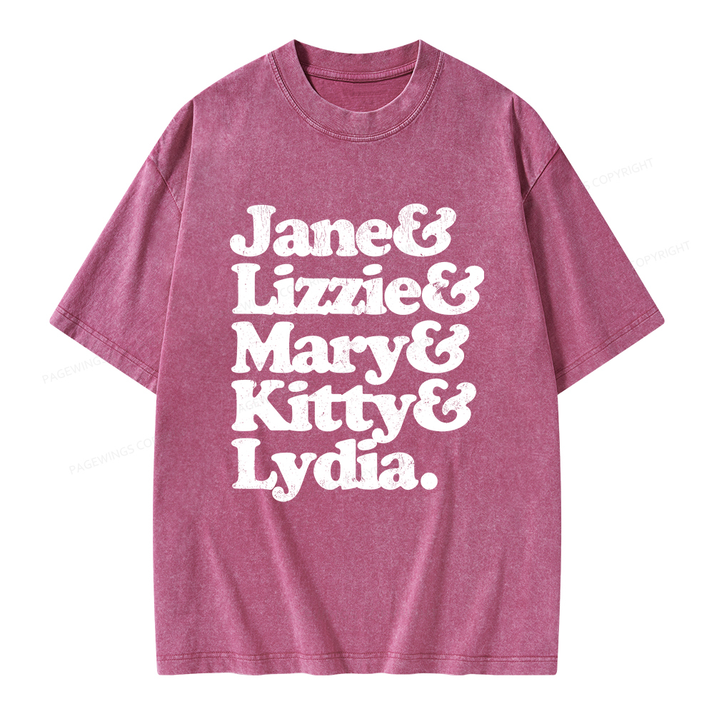 Pagewings Pride and Prejudice Unisex Washed T-shirt