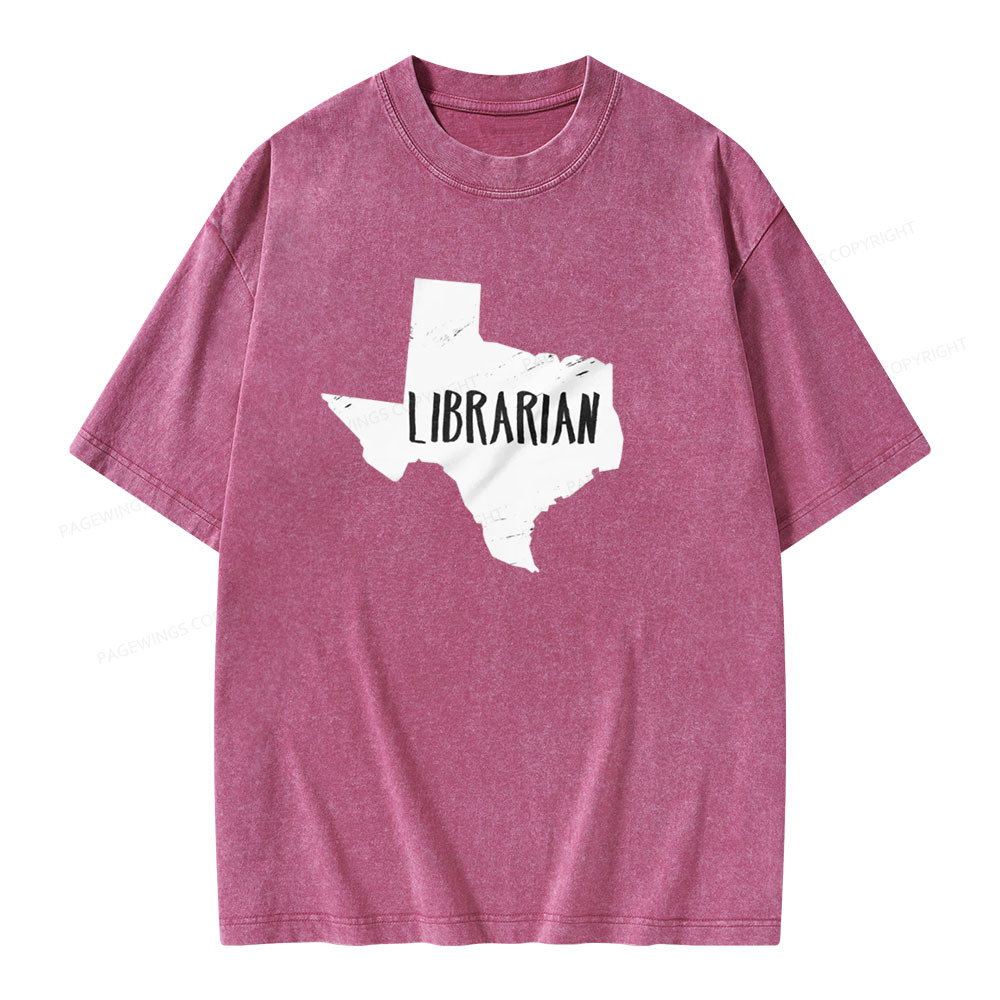 Pagewings Gift for Librarian  Unisex Washed T-shirt