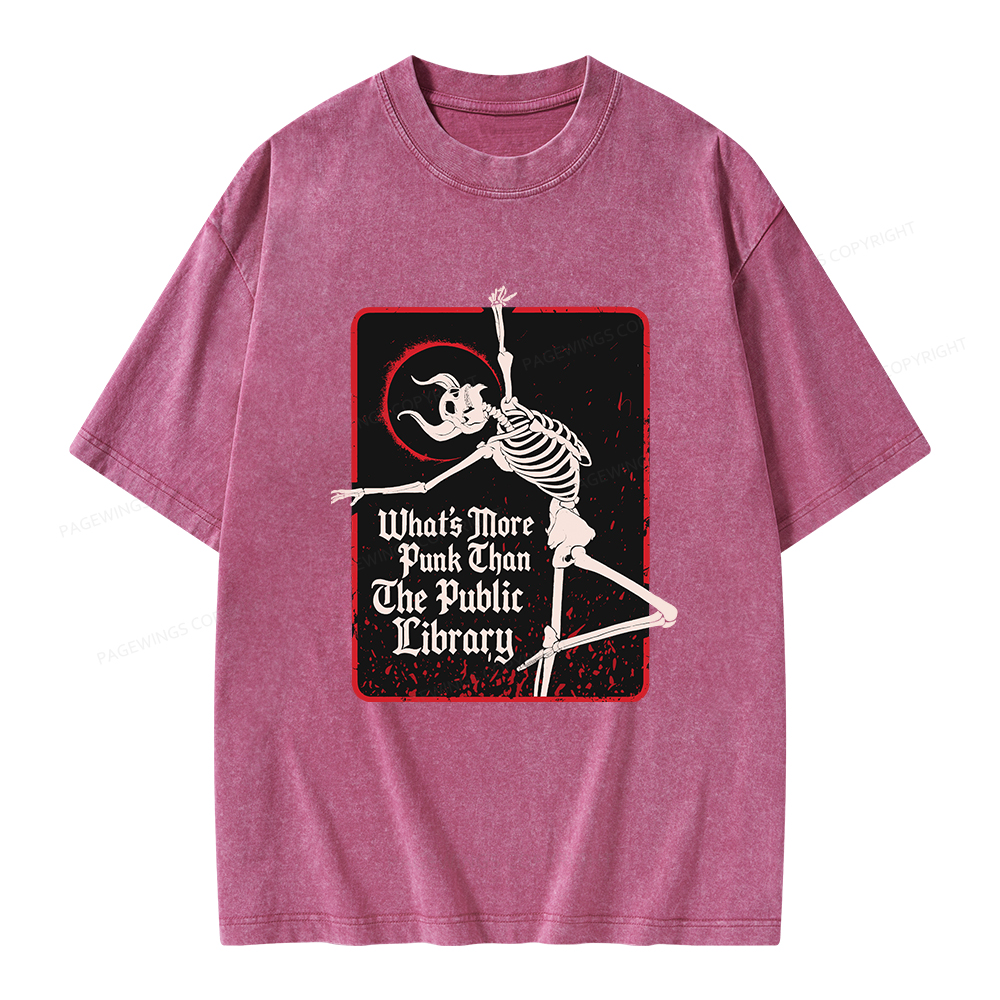 Pagewings What's More Punk Than The Public Library Unisex Washed T-shirt