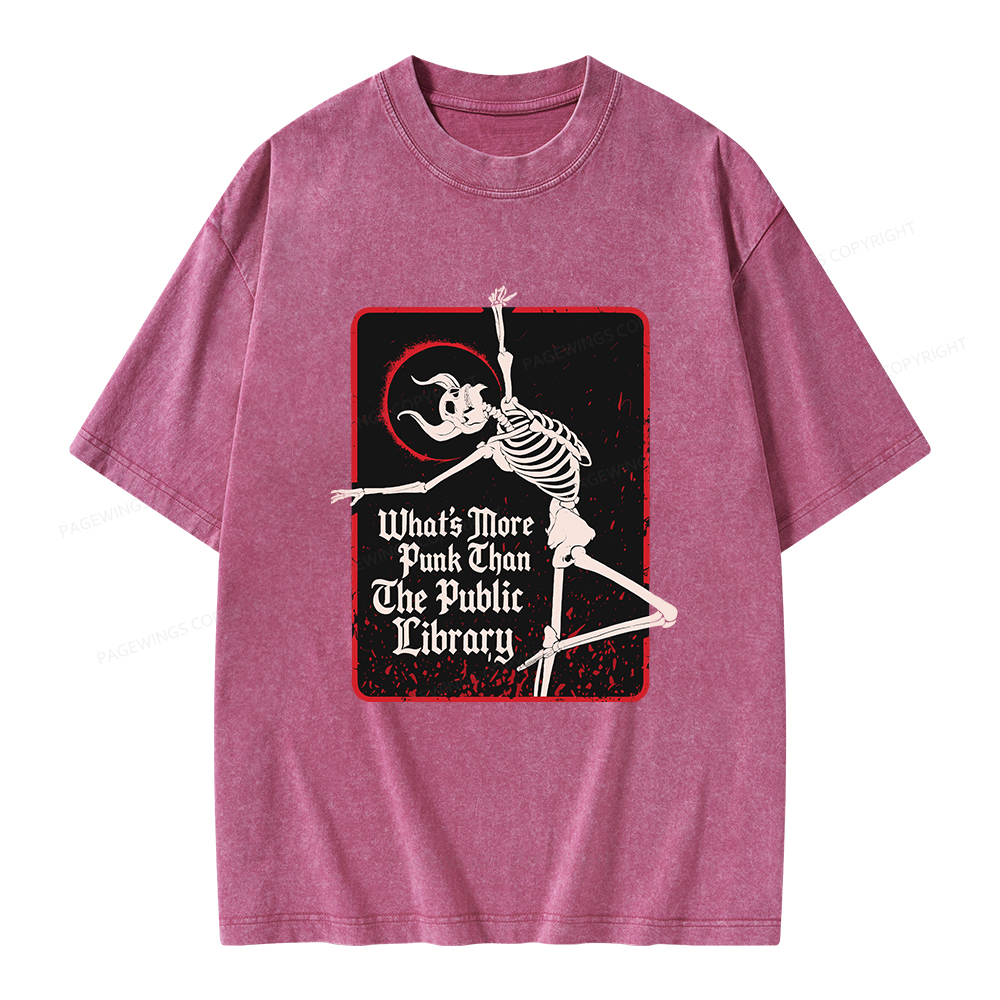 Pagewings What's More Punk Than The Public Library Unisex Washed T-shirt