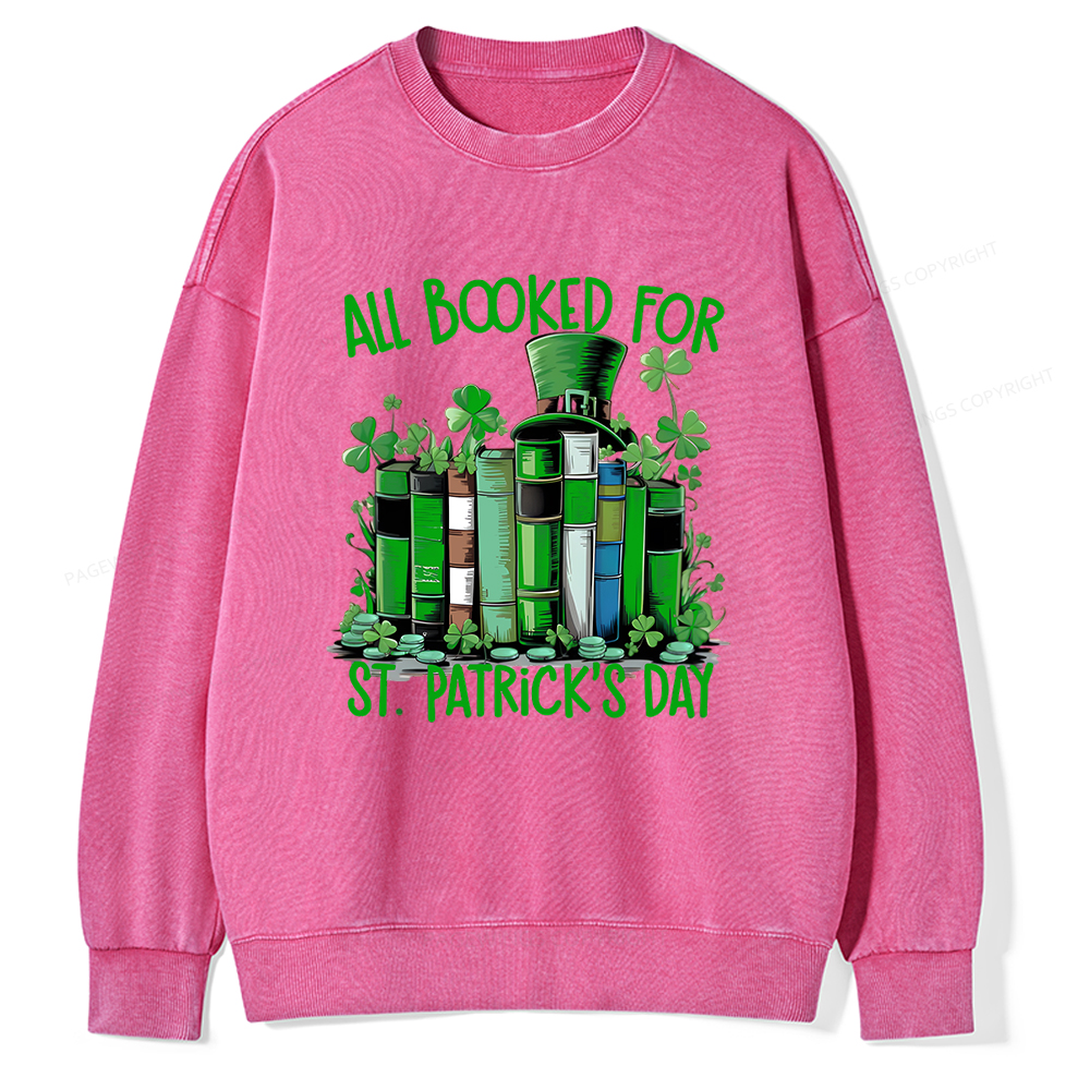 Pagewin Bookish Shirt,Funny Book Lover Shirt Unisex Washed Sweatshirt