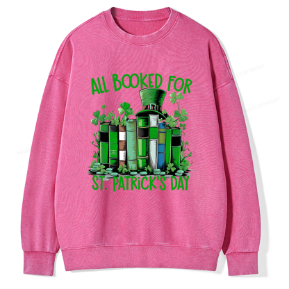 Pagewin Bookish Shirt,Funny Book Lover Shirt Unisex Washed Sweatshirt