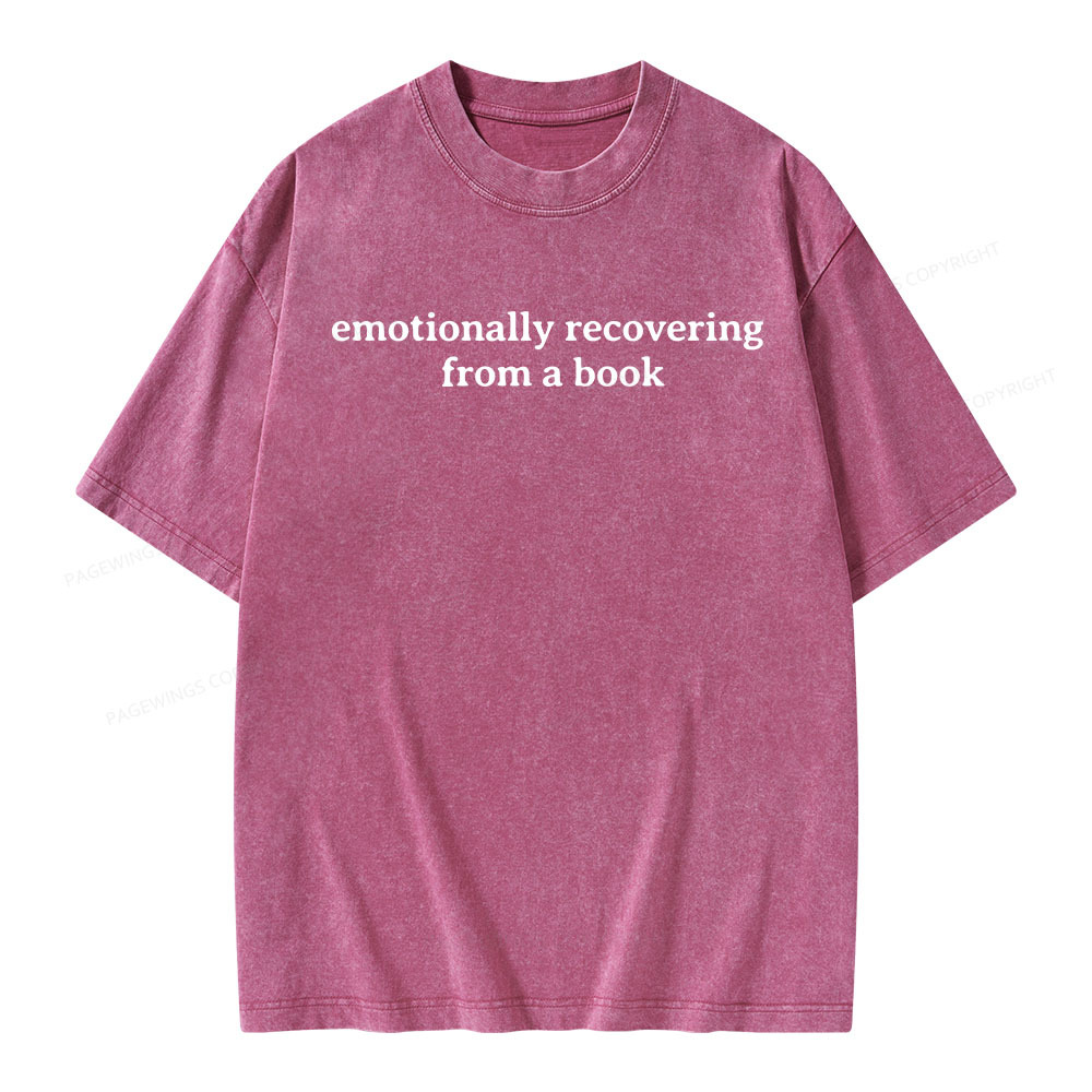 Pagewings Emotionally Recovering From a Book Unisex Washed T-shirt